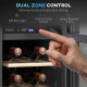 16 Bottle Dual Zone 5-18℃ Wine Fridge - Black