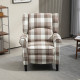 160° Reclining Armchair, with Footrest - Brown