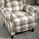 160° Reclining Armchair, with Footrest - Brown