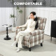 160° Reclining Armchair, with Footrest - Brown
