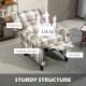 160° Reclining Armchair, with Footrest - Brown