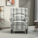 160° Reclining Armchair, with Footrest - Grey