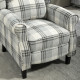 160° Reclining Armchair, with Footrest - Grey