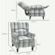 160° Reclining Armchair, with Footrest - Grey