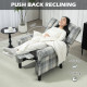 160° Reclining Armchair, with Footrest - Grey