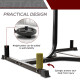 170-190cm Freestanding Boxing Punch Bag Hanger &amp; Speed Ball Station Platform Hanging Frame Home Gym, Black
