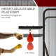 170-190cm Freestanding Boxing Punch Bag Hanger &amp; Speed Ball Station Platform Hanging Frame Home Gym, Black
