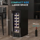 19 Bottle 5-18℃ Wooden Rack Wine Fridge - Black
