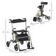 2 in 1 Wheelchair &amp; Folding Rollator Walker with Seat, Backrest, Footrest Combo, Lightweight Walking Frame with Storage Bag, Adj
