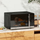 23L 800W Microwave Oven, Digital Solo Microwave with 10 Power Levels, Automatic Defrost, 8 Auto Cook Menus, 60 Minutes Timer, Ec