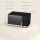 23L 800W Microwave Oven, Digital Solo Microwave with 10 Power Levels, Automatic Defrost, 8 Auto Cook Menus, 60 Minutes Timer, Ec