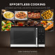23L 800W Microwave Oven, Digital Solo Microwave with 10 Power Levels, Automatic Defrost, 8 Auto Cook Menus, 60 Minutes Timer, Ec