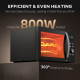 23L 800W Microwave Oven, Digital Solo Microwave with 5 Power Levels, Automatic Defrost, 8 Auto Cook Menus, 60 Minutes Timer, Clo