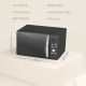 23L 800W Microwave Oven, Digital Solo Microwave with 5 Power Levels, Automatic Defrost, 8 Auto Cook Menus, 60 Minutes Timer, Clo