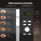 23L 800W Microwave Oven, Digital Solo Microwave with 5 Power Levels, Automatic Defrost, 8 Auto Cook Menus, 60 Minutes Timer, Clo