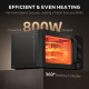 23L 800W Microwave Oven, Solo Manual Microwave with 5 Power Levels, Defrost, 35 Minutes Timer, Clock, Easy Clean, Small Black Mi