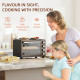 28L Mini Oven with 2 Hot Plates, Countertop Toaster Oven, Grill, Roast, Bake, Boil, with Timer, Adjustable Temperature, Electric