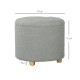 31.8L Teddy Fleece Storage Ottoman - Dark Grey