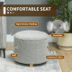 31.8L Teddy Fleece Storage Ottoman - Dark Grey