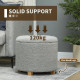 31.8L Teddy Fleece Storage Ottoman - Dark Grey