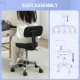 360° Swivel Seat Salon Stool - Black