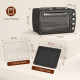 36L Small Oven with 2 Hot Plates, Countertop Toaster Oven, Grill, Roast, Bake, Boil, with Timer, Adjustable Temperature, Electri
