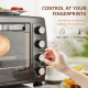 36L Small Oven with 2 Hot Plates, Countertop Toaster Oven, Grill, Roast, Bake, Boil, with Timer, Adjustable Temperature, Electri