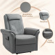 3D Kneading Massage Recliner Chair with Headrest, Breathable Leather Recliner Armchair, Electric Reclining Chair with Footrest, 