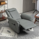 3D Kneading Massage Recliner Chair with Headrest, Breathable Leather Recliner Armchair, Electric Reclining Chair with Footrest, 