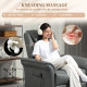 3D Kneading Massage Recliner Chair with Headrest, Breathable Leather Recliner Armchair, Electric Reclining Chair with Footrest, 