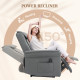 3D Kneading Massage Recliner Chair with Headrest, Breathable Leather Recliner Armchair, Electric Reclining Chair with Footrest, 