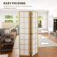 4 Panel Folding Room Divider, Freestanding Room Separator, Indoor Privacy Screen for Living Room, Bedroom, 160 x 170cm