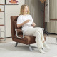 4-in-1 Faux Suede Chair Bed - Coffee