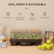 40-70℃ Six-Tray Food Dehydrator - Black