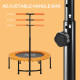40&quot; Fitness Trampoline with Adjustable Handle, Rebounder Trampoline Mini Jumper for Indoor Exercise Workout, Support Up to 100kg