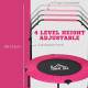 40&quot; Foldable Mini Fitness Trampoline, with Adjustable Foam Handle, Pink