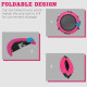 40&quot; Foldable Mini Fitness Trampoline, with Adjustable Foam Handle, Pink