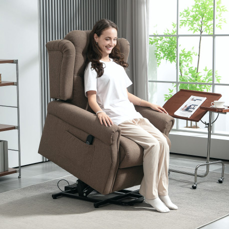 45° Lifting Riser and Recliner Armchair  - Dark Brown