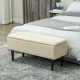 47L Teddy Fleece Storage Ottoman - Cream