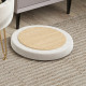 5L Velvet-Feel Storage Ottoman - Cream White