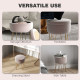 5L Velvet-Feel Storage Ottoman - Light Pink