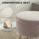 5L Velvet-Feel Storage Ottoman - Light Pink