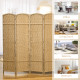 6 Panel Folding Room Divider, Freestanding Privacy Screen for Living Room, Bedroom and Office, 240 x 170cm, Natural