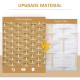 6 Panel Folding Room Divider, Freestanding Privacy Screen for Living Room, Bedroom and Office, 240 x 170cm, Natural