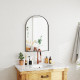 60 x 90cm Arched Home Mirror - Black
