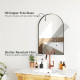 60 x 90cm Arched Home Mirror - Black