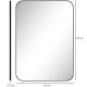 70 x 50cm Curved Bathroom Mirror - Black