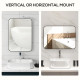 70 x 50cm Curved Bathroom Mirror - Black