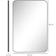 90 x 60cm Curved Bathroom Mirror - Black
