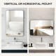 90 x 60cm Curved Bathroom Mirror - Black